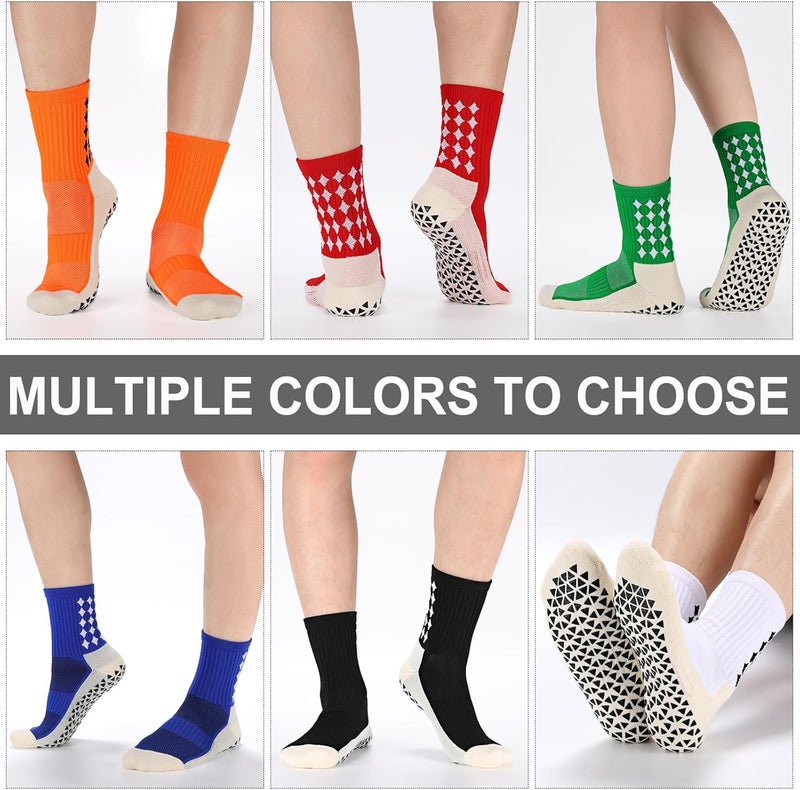 Regilt 3/6 Pairs Grip Soccer Socks Men Women Non-slip Sports Socks for Basketball Football Athletic - Image 5